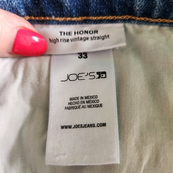 Joe's Jeans The Honor High Rise Vintage Straight Jeans Size 33/16 Button Fly New - Picture 14 of 16